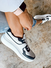 Alexandra White & Black Sneakers