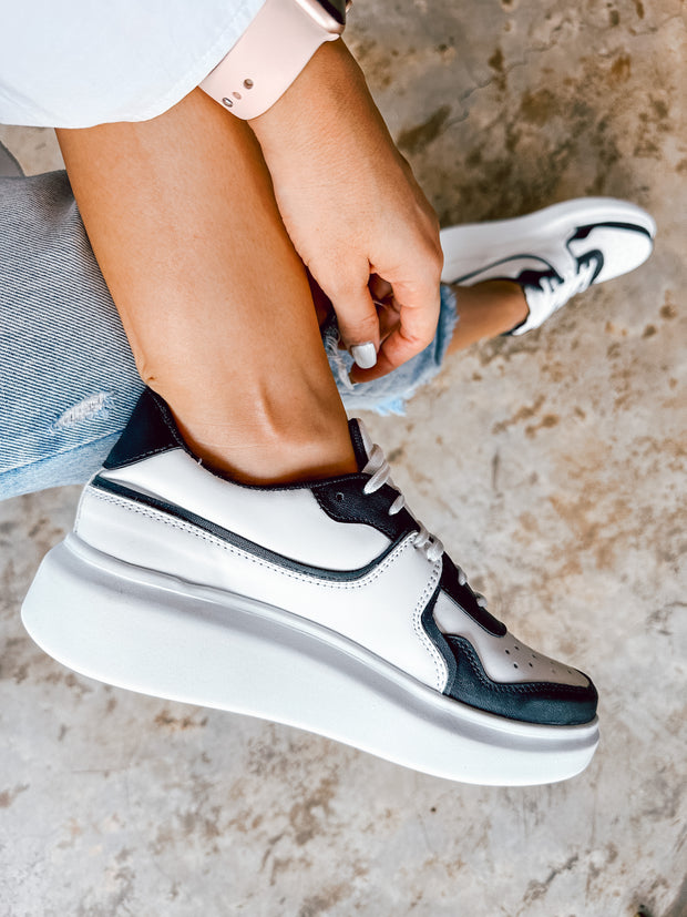 Alexandra White & Black Sneakers