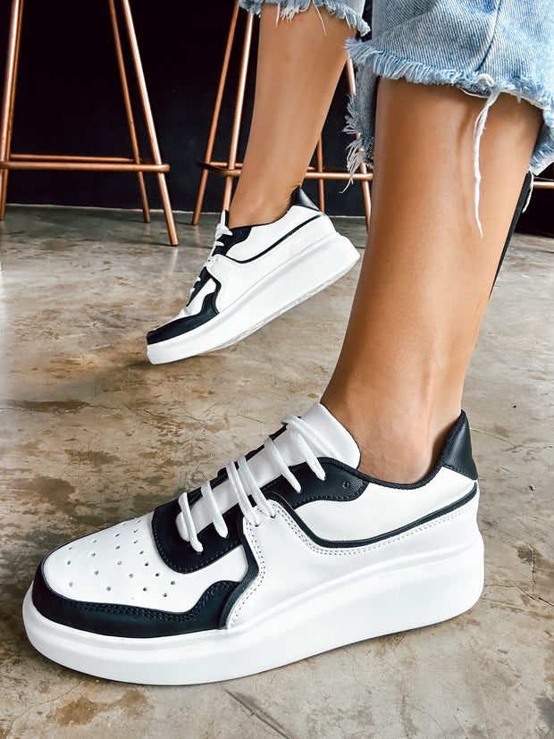 Alexandra White & Black Sneakers