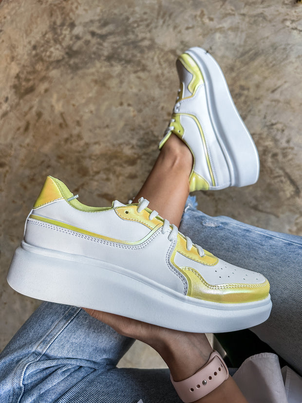Alexandra White & Yellow Sneakers