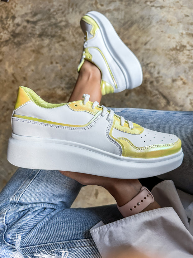 Alexandra White & Yellow Sneakers