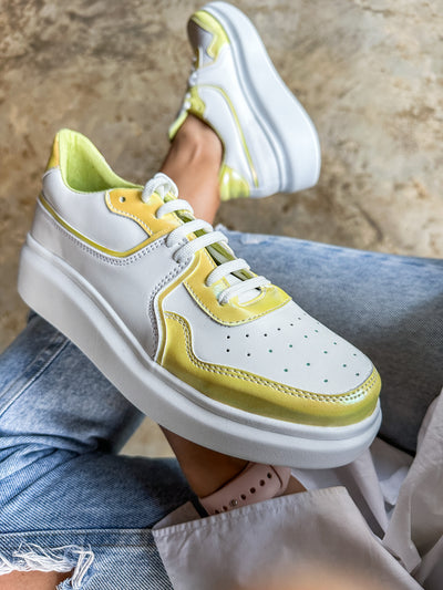 Alexandra White & Yellow Sneakers