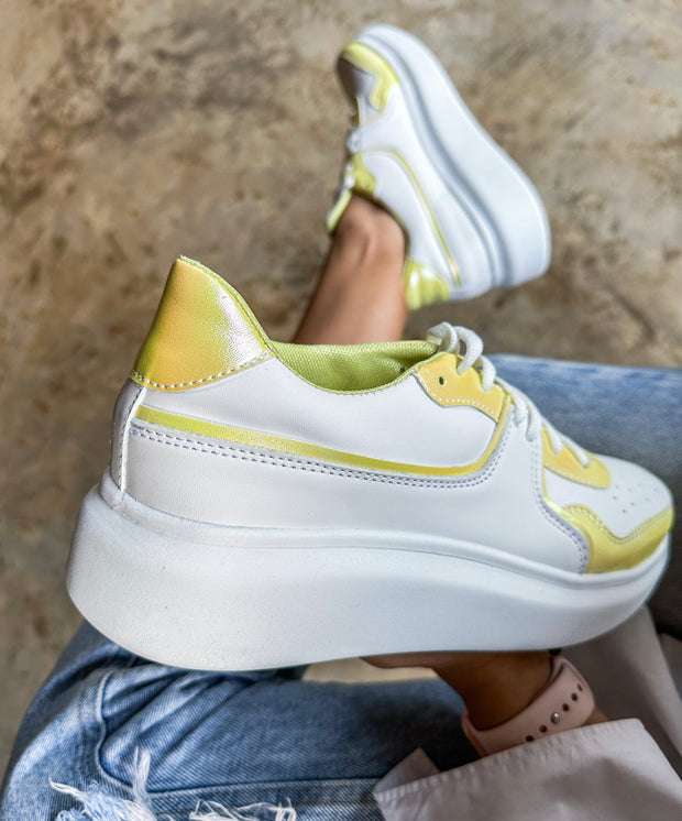 Alexandra White & Yellow Sneakers