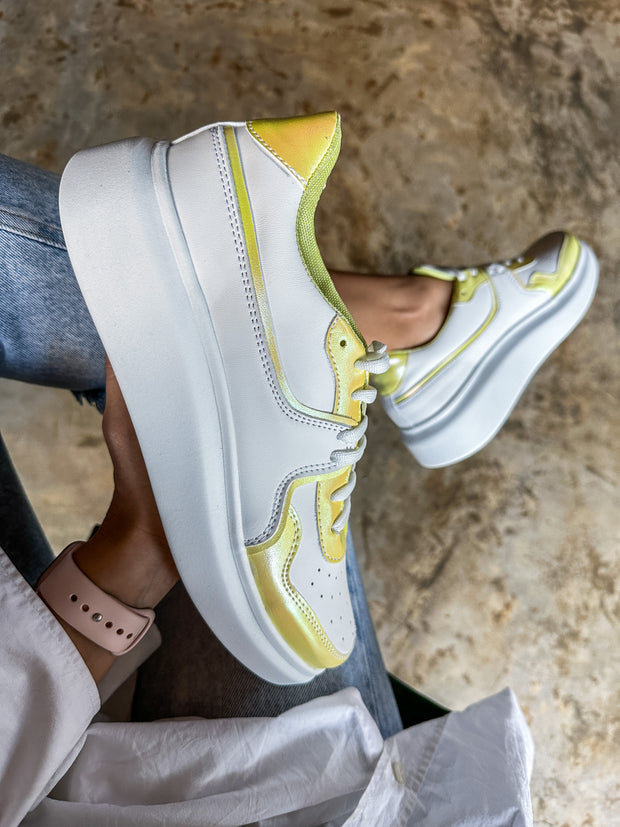 Alexandra White & Yellow Sneakers