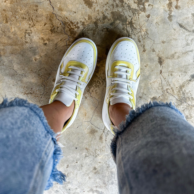 Alexandra White & Yellow Sneakers