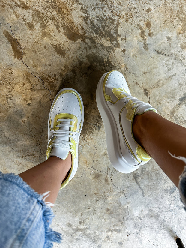 Alexandra White & Yellow Sneakers