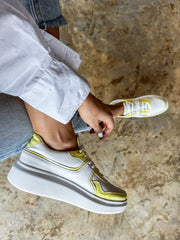 Alexandra White & Yellow Sneakers