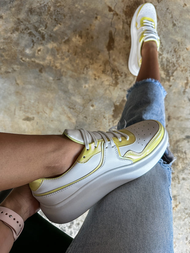 Alexandra White & Yellow Sneakers