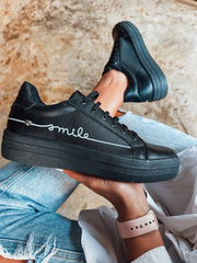 Italia Smile Black Sneakers