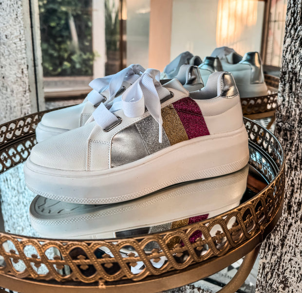 Lomby New Shiny Colors White Sneakers