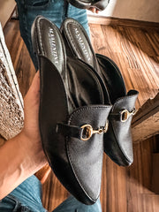 Bali Mules Black & Gold