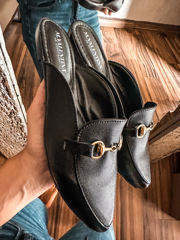 Bali Mules Black & Gold