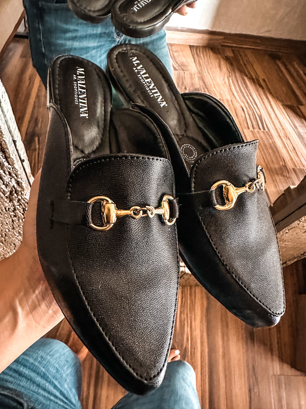 Bali Mules Black & Gold