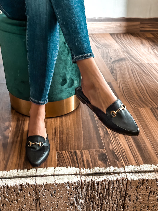 Bali Mules Black & Gold
