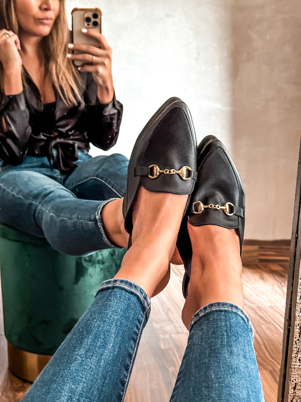 Bali Mules Black & Gold