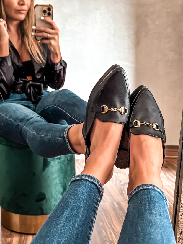 Bali Mules Black & Gold
