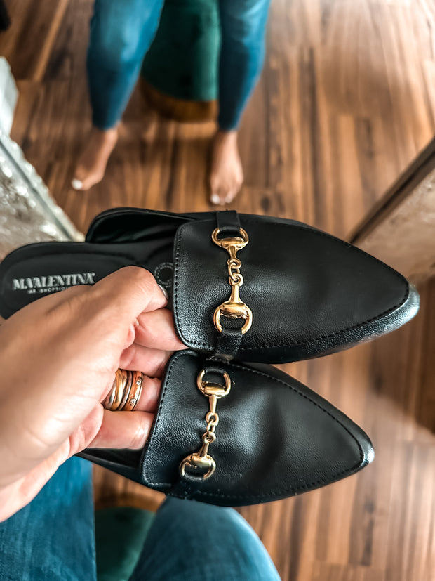 Bali Mules Black & Gold