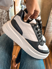 Boston New Cut Black & White Sneakers