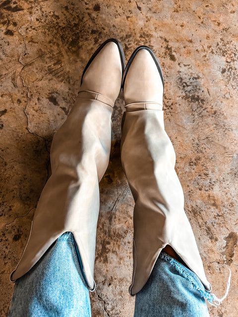 Cowgirl Long Hood Linen Boots