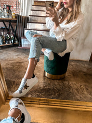 Waldorf White Cheetah Star Sneakers