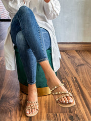 Dakar Studs Nude Sandals