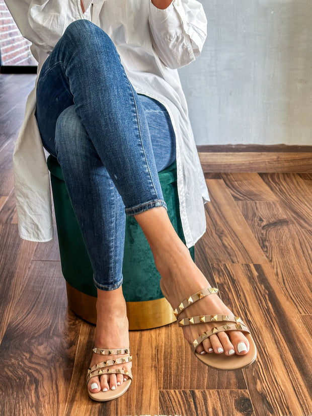 Dakar Studs Nude Sandals