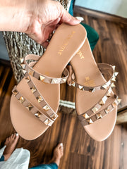Dakar Studs Nude Sandals