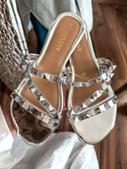 Dakar Studs Silver Sandals
