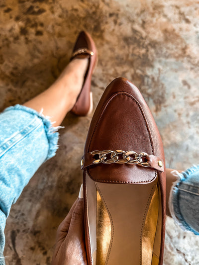 St Center Chain Brown Flats