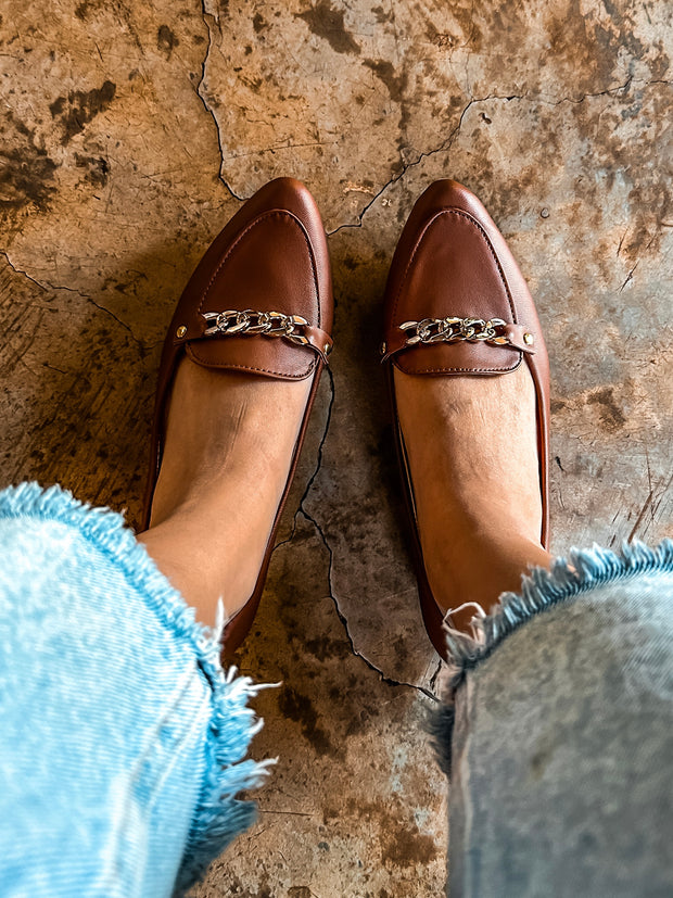 St Center Chain Brown Flats