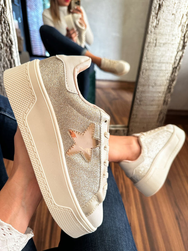 Reno Star Shiny Latte Sneakers