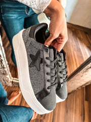 Reno Star Shiny Black Sneakers