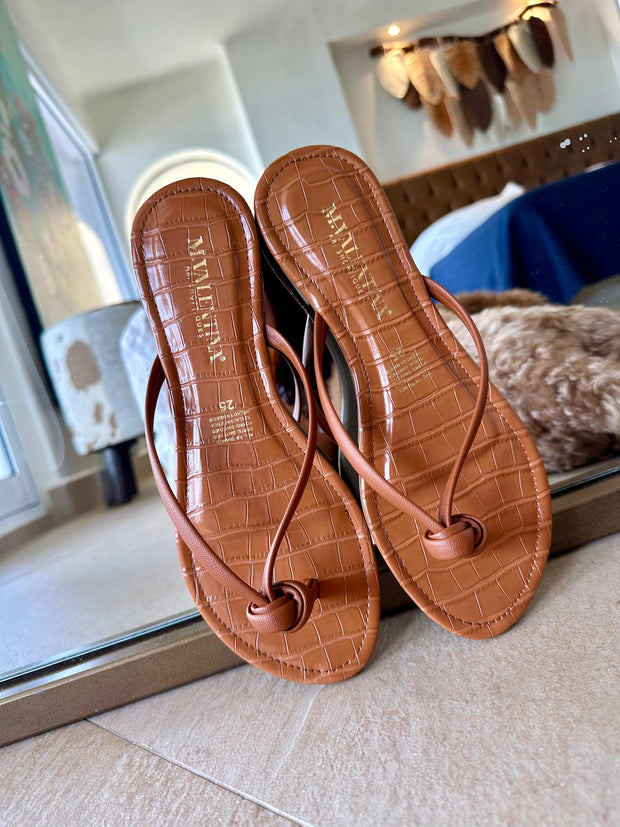 NIZA CAMEL COCO SANDALS PVR