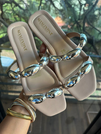 Clio Oval Nude Sandals
