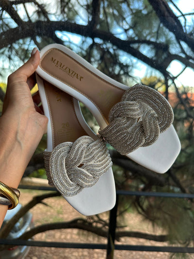 Tessa White Sandals