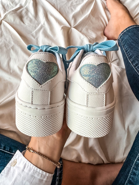 Reno Heart Blue Sneakers