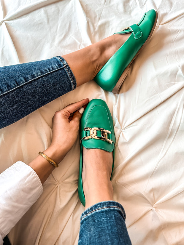 Flats Ina Gold Green