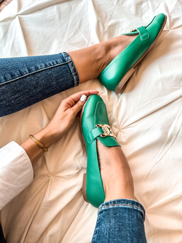 Flats Ina Gold Green
