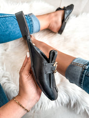 Chicago Gold Black Mules