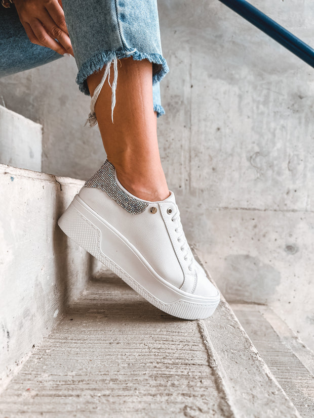 Reno White Diamond Sneakers