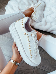 Boston Sneakers White & Pearl Gold