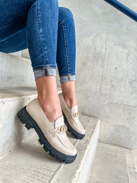 St Tome Mocasines Ice & Black