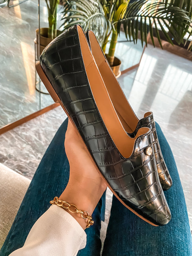 Flats Corso Black Coco
