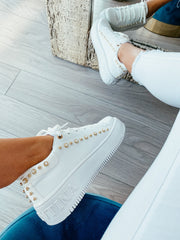 Boston Sneakers White & Pearl Gold