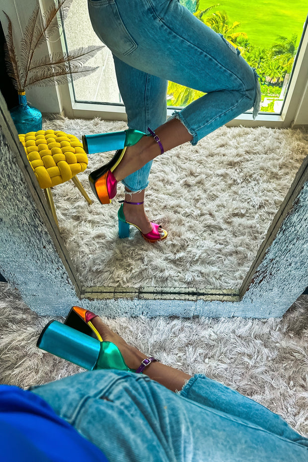 Fish Mouth Rainbow Heels