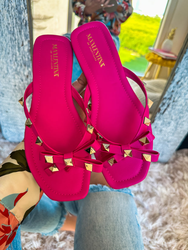 Valencia Studs Pink Sandals