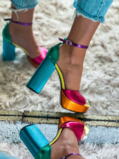 Fish Mouth Rainbow Heels