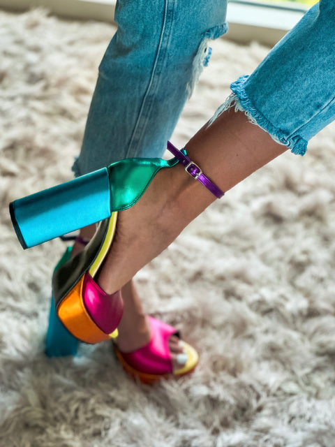 Fish Mouth Rainbow Heels