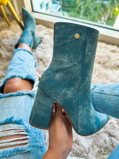 Blooming Boots Denim Blue