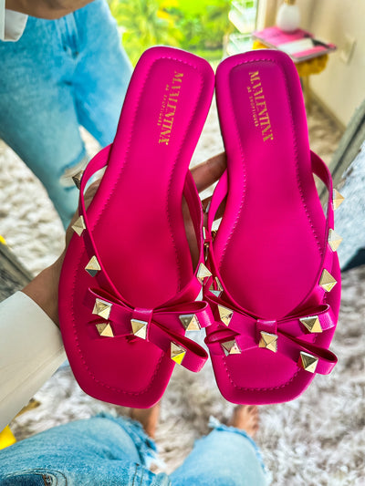 Valencia Studs Pink Sandals